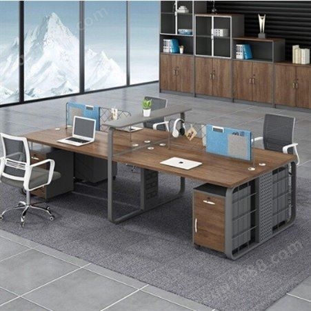 办公家具简约现代职员桌2/4人办公室桌子双人财务桌办公桌椅组合