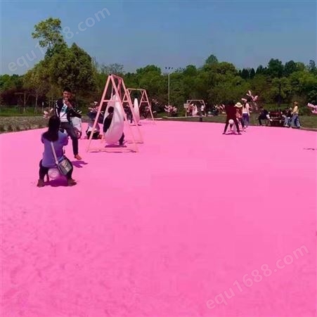 粉色彩砂 10-20目 多色可选 人工景区用 儿童游乐场娱乐用