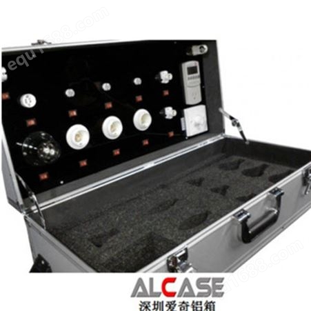 爱奇黑色铝箱航空箱 LED展示箱 led灯具测试箱