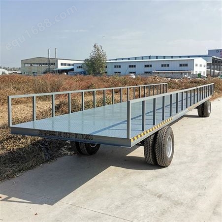 1-30吨均可定制 10吨平板拖车 物流台车运输车 创硕