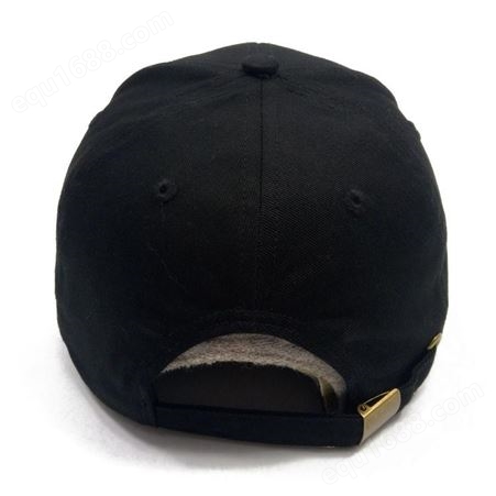 帽子定制厂家 字母刺绣logo鸭舌帽 韩版百搭纯棉黑色棒球帽定做