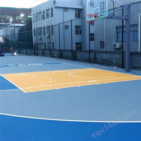 福建鼓楼区丙烯酸彩色篮球场地坪铺设 优格体育