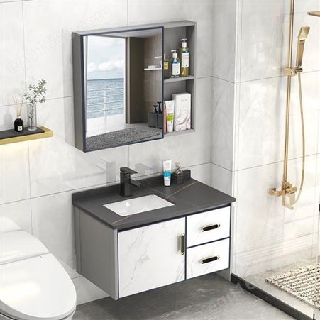 厂家直发铝柜岩板柜洗手台蒙诺雷斯铝607080浴室柜