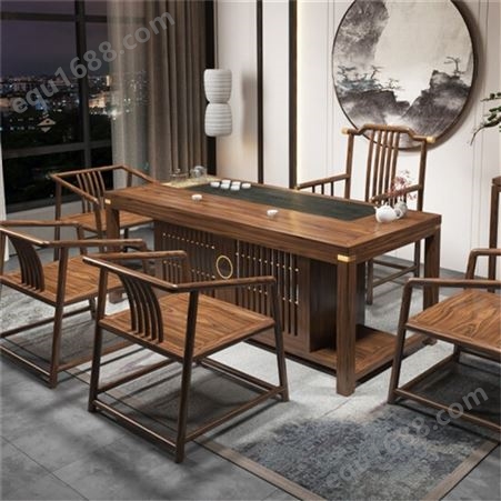 茶桌椅组合 实木功夫茶桌 新中式茶几茶台桌 阳公室多功能小茶几桌