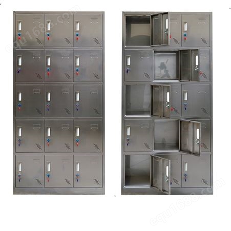 六门更衣柜不锈钢员工衣柜简约储物柜办公室铁皮柜物品柜子