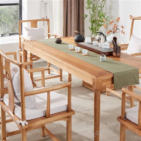 广东厂家直供接待室洽谈桌套装现公室 现代简约实木家用茶桌椅组合