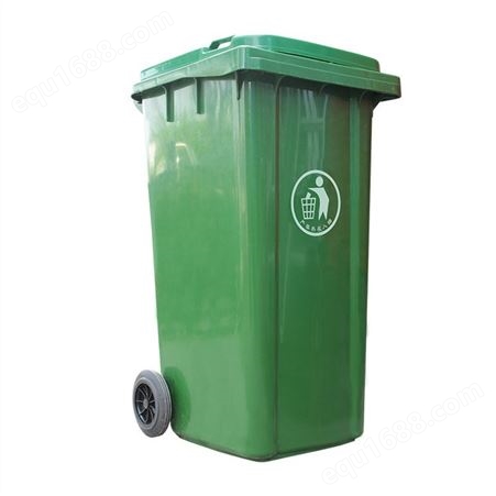 酒店厨房环卫回收分类垃圾桶 塑料分类脚踏垃圾桶 户外240l环卫桶