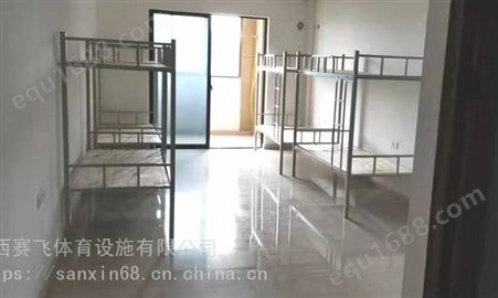 桂林永福宿舍双层铁架床来样制作